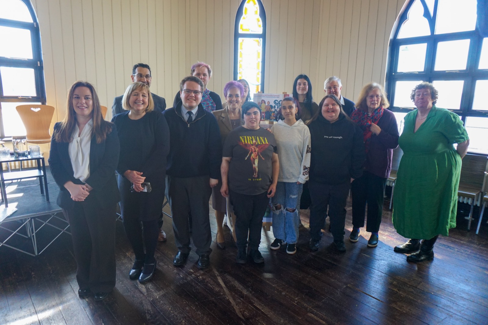 VFCC young people and staff at a Transformation Delivery Group meeting